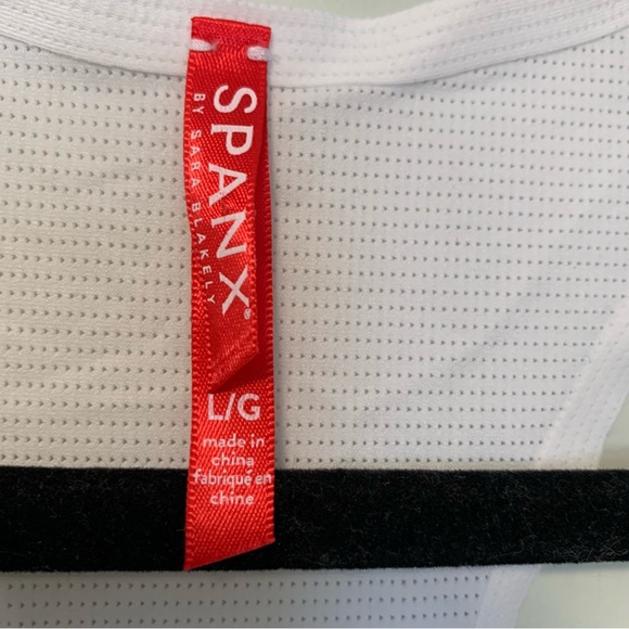SPANX performance mesh athletic white tank top - Picture 2 of 5